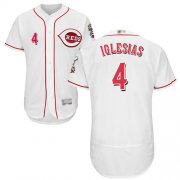 Wholesale Cheap Reds #4 Jose Iglesias White Flexbase Authentic Collection Stitched MLB Jersey