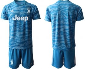 Wholesale Cheap Juventus Blank Blue Goalkeeper Soccer Club Jersey