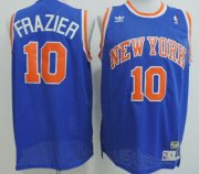 Wholesale Cheap New York Knicks #10 Walt Frazier Blue Swingman Throwback Jersey