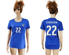 Wholesale Cheap Women\'s Italy #22 Gabbiadini Home Soccer Country Jersey