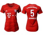 Wholesale Cheap Women's Bayern Munchen #5 Hummels Home Soccer Club Jersey