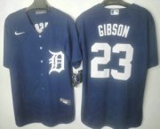 Wholesale Cheap Men's Detroit Tigers #23 Kirk Gibson Navy Blue Stitched Cool Base Jersey