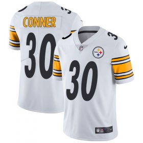 Wholesale Cheap Nike Steelers #30 James Conner White Men\'s Stitched NFL Vapor Untouchable Limited Jersey