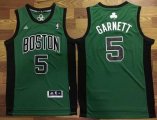 Wholesale Cheap Men's Boston Celtics #5 Kevin Garnett Green with Black Stitched NBA adidas Revolution 30 Swingman Jersey