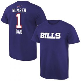 Wholesale Cheap Men\'s Buffalo Bills Pro Line College Number 1 Dad T-Shirt Blue