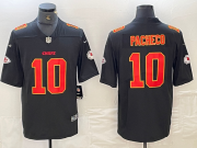 Cheap Men's Kansas City Chiefs #10 Isiah Pacheco Black Fashion Vapor Limited Stitched Jersey