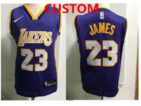 Wholesale Cheap Custom Los Angeles Lakers Purple Toddlers Jersey