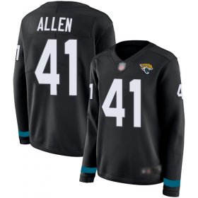Wholesale Cheap Nike Jaguars #41 Josh Allen Black Team Color Women\'s Stitched NFL Limited Therma Long Sleeve Jersey