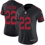 Wholesale Cheap Nike 49ers #22 Matt Breida Black Alternate Women's Stitched NFL Vapor Untouchable Limited Jersey