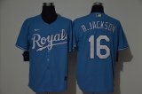 Wholesale Cheap Men's Kansas City Royals #16 Bo Jackson Blue Stitched MLB Cool Base Nike Jersey