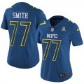 Wholesale Cheap Nike Cowboys #77 Tyron Smith Navy Women's Stitched NFL Limited NFC 2017 Pro Bowl Jersey