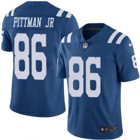 Wholesale Cheap Nike Colts #86 Michael Pittman Jr. Royal Blue Men\'s Stitched NFL Limited Rush Jersey