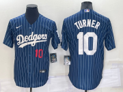 Wholesale Cheap Men's Los Angeles Dodgers Blank Number Red Navy Blue Pinstripe Stitched MLB Cool Base Nike Jersey