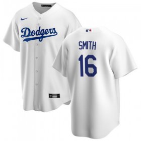 Wholesale Cheap Men\'s Los Angeles Dodgers #16 Will Smith White Home Baseball Jersey