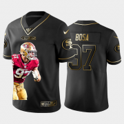 Cheap San Francisco 49ers #97 Nick Bosa Nike Team Hero 3 Vapor Limited NFL 100 Jersey Black Golden