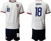 Wholesale Cheap Men 2020-2021 Season National team United States home white 18 Soccer Jersey