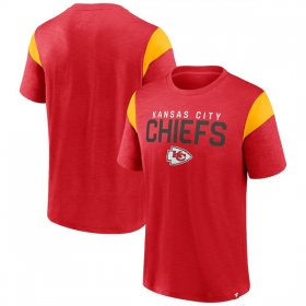 Wholesale Men\'s Kansas City Chiefs Red Gold Home Stretch Team T-Shirt