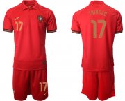 Wholesale Cheap Men 2021 European Cup Portugal home red 17 Soccer Jersey