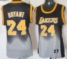 Wholesale Cheap Los Angeles Lakers #24 Kobe Bryant Black/Gray Fadeaway Fashion Womens Jersey