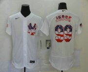 Wholesale Cheap Men's New York Yankees #99 Aaron Judge White USA Flag Stitched MLB Flex Base Nike Jersey