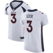 Wholesale Cheap Nike Broncos #3 Drew Lock White Men's Stitched NFL Vapor Untouchable Elite Jersey