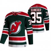 Wholesale Cheap New Jersey Devils #35 Corey Schneider Green Men's Adidas 2020-21 Reverse Retro Alternate NHL Jersey