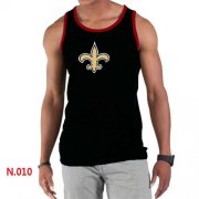 Wholesale Cheap Men's Nike NFL New Orleans Saints Sideline Legend Authentic Logo Tank Top Black_2