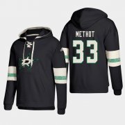 Wholesale Cheap Dallas Stars #33 Marc Methot Black adidas Lace-Up Pullover Hoodie