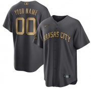 Wholesale Cheap Men's Kansas City Royals Active Player Custom Charcoal 2022 All-Star Cool Base Stitched Baseball Jersey