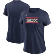 Wholesale Cheap Chicago White Sox Nike Women's Cooperstown Collection Wordmark T-Shirt Navy