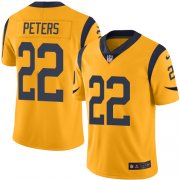 Wholesale Cheap Nike Rams #22 Marcus Peters Gold Men's Stitched NFL Limited Rush Jersey