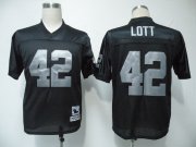 Wholesale Cheap Mitchell & Ness Raiders #42 Ronnie Lott Black Stitched Throwback NFL Jersey