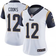 Wholesale Cheap Nike Rams #12 Brandin Cooks White Women's Stitched NFL Vapor Untouchable Limited Jersey
