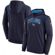 Wholesale Cheap Mens Tennessee Titans Navy Sideline Stack Performance Pullover Hoodie