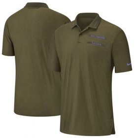 Wholesale Cheap Baltimore Ravens Nike Salute to Service Sideline Polo Olive