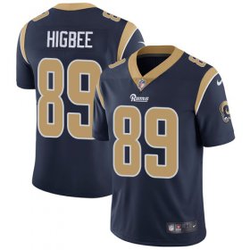 Wholesale Cheap Nike Rams #89 Tyler Higbee Navy Blue Team Color Men\'s Stitched NFL Vapor Untouchable Limited Jersey