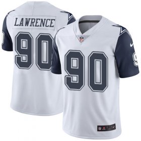 Wholesale Cheap Nike Cowboys #90 Demarcus Lawrence White Youth Stitched NFL Limited Rush Jersey