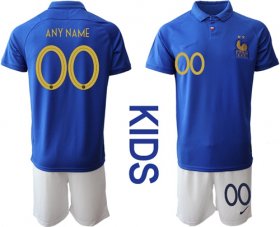 Wholesale Cheap France Personalized 100th Anniversary Edition Kid Soccer Country Jersey