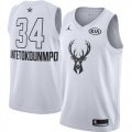 Wholesale Cheap Nike Bucks #34 Giannis Antetokounmpo White NBA Jordan Swingman 2018 All-Star Game Jersey