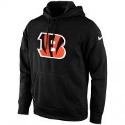 Wholesale Cheap Men's Cincinnati Bengals Nike Black KO Logo Essential Hoodie