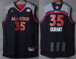 Wholesale Cheap Men's Western Conference Golden State Warriors #35 Kevin Durant adidas Black Charcoal 2017 NBA All-Star Game Swingman Jersey