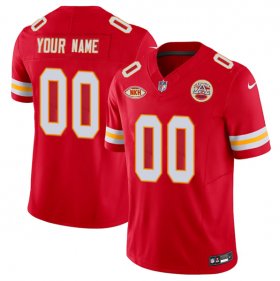 Wholesale Cheap Men\'s Kansas City Chiefs Active Player Custom Red 2023 F.U.S.E. With NKH Patch Vapor Untouchable Limited Football Stitched Jersey