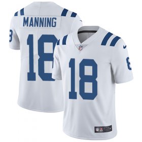 Wholesale Cheap Nike Colts #18 Peyton Manning White Men\'s Stitched NFL Vapor Untouchable Limited Jersey