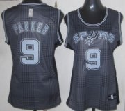 Wholesale Cheap San Antonio Spurs #9 Tony Parker Black Rhythm Fashion Womens Jersey