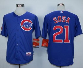 Wholesale Cheap Cubs #21 Sammy Sosa Blue Alternate Cool Base Stitched MLB Jersey