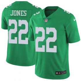 Wholesale Cheap Nike Eagles #22 Sidney Jones Green Youth Stitched NFL Limited Rush Jersey