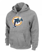 Wholesale Cheap Miami Dolphins Logo Pullover Hoodie Grey