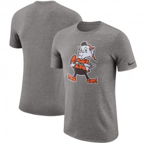 Wholesale Cheap Cleveland Browns Nike Marled Historic Logo Performance T-Shirt Heathered Gray