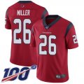 Wholesale Cheap Nike Texans #26 Lamar Miller Red Alternate Men's Stitched NFL 100th Season Vapor Limited Jersey