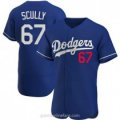 Wholesale Men's Los Angeles Dodgers #67 Vin Scully Blue Stitched MLB Flex Base Nike Jersey